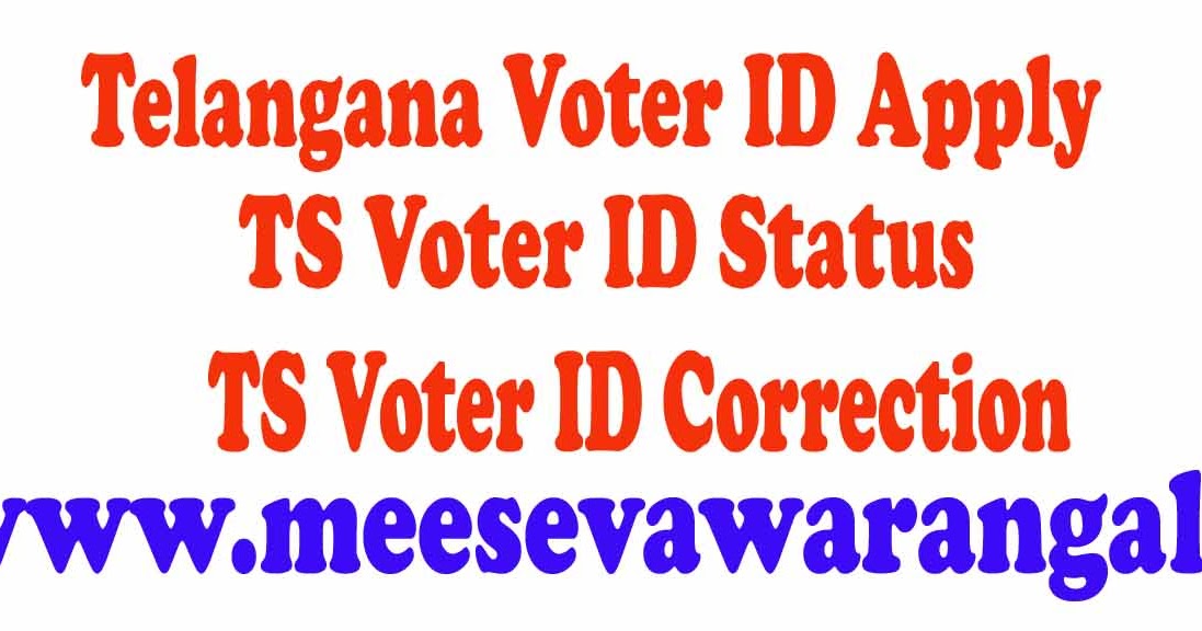 Voter Id Card Download Telangana